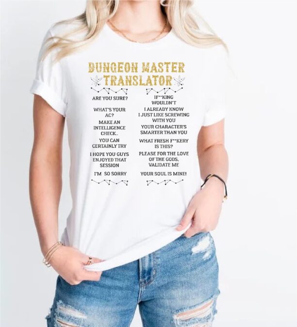 Dungeon Master Translator Shirt,DnD Shirt,Dungeons and Dragons Shirt,Dungeon Master Shirt,RPG Game Shirt