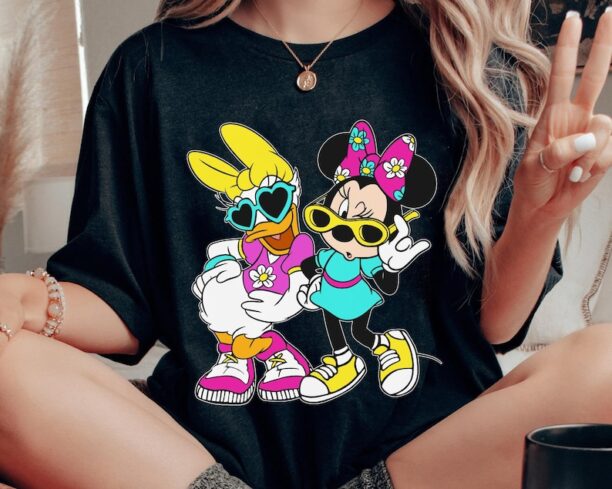 Retro Daisy And Minnie Summer Bff Shirt / Disney Summer Best Friends Matching Tee / Disneyland Bestie Girl Trip T-shirt