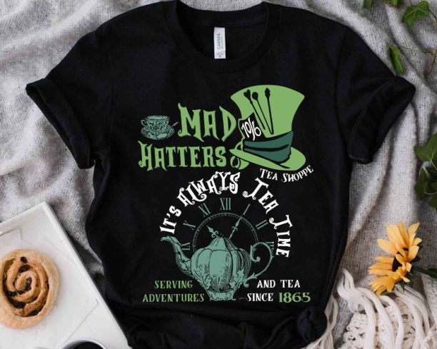 Disney Alice In Wonderland Mad Hatter Tea Party Retro Shirt