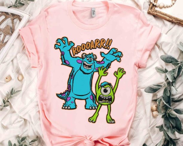 Disney PIXAR Monsters, Inc. Funny Mikey and Sulley Roar Retro Shirt