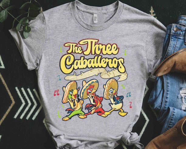 Retro Disney The Three Caballeros Classic Shirt, Donald Duck Jose Carioca Panchito Pistoles Tee