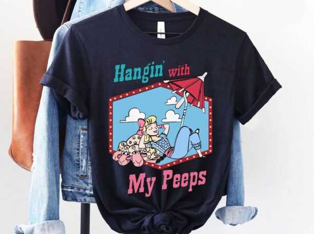 Disney Bo Peep With Blue Sky White Clouds Hangin With My Peeps Shirt / Toy Story T-shirt / Disney Birthday / Disneyland