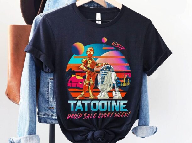 Retro C-3P0 R2D2 Star Wars Shirt / Visit Tatooine Droid Sale Every Week T-shirt / Star Wars Celebration / Galaxy's Edge