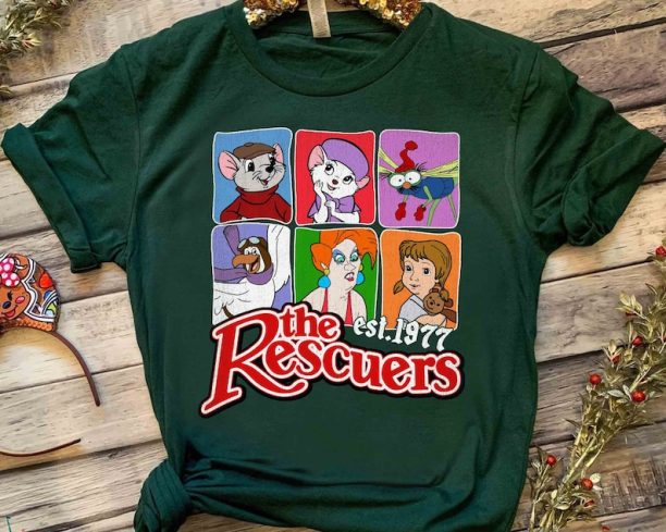 Disney The Rescuers Characters Group Shot Retro 1977 Shirt