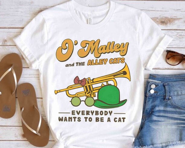 Disney Funny The Aristocats Shirt, O'Malley and the Alley Cats Tee