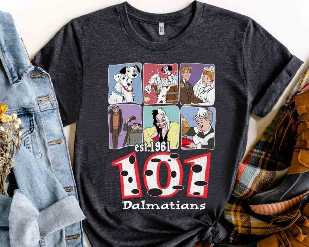 Disney 101 Dalmatians Characters Group Shot 1961 Shirt