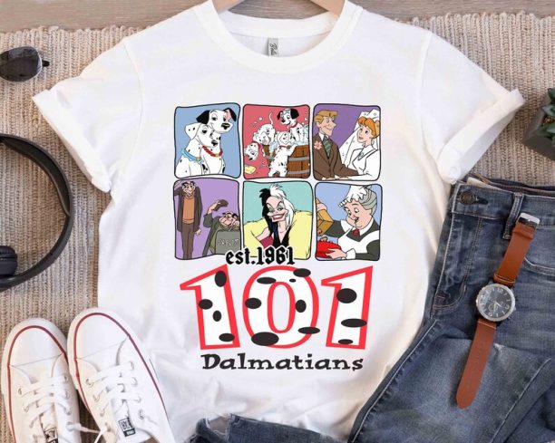 Disney 101 Dalmatians Characters Group Shot 1961 Shirt