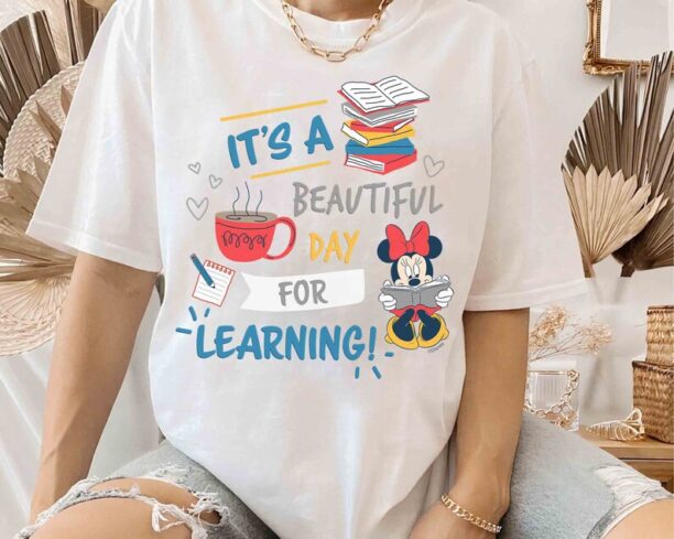 Cute Disney Minnie Mouse Beautiful Day For Learning Teacher’s Day Shirt