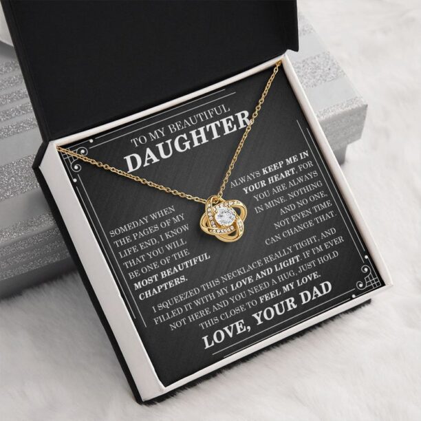 To My Beautiful Daughter Necklace, Daughter Gift from Dad, Daughter Birthday Graduation Christmas Gift