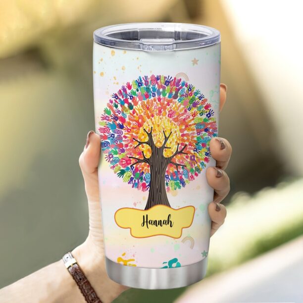 Personalized Social Worker Social Tree Tumbler 20oz, Appreciation Gift Social Work Month For Coworker, Girls