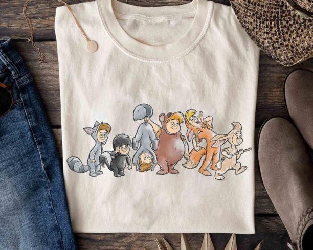 Disney Peter Pan Funny The Lost Boys Group Shot Retro Shirt