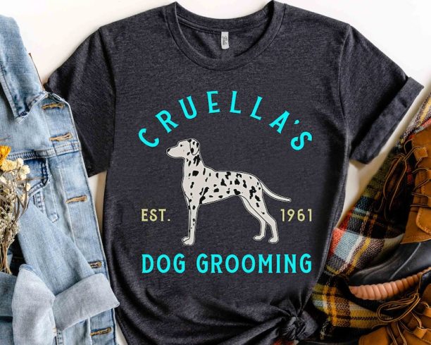 Disney 101 Dalmatians Cruella's Dog Grooming 1961 Retro Shirt