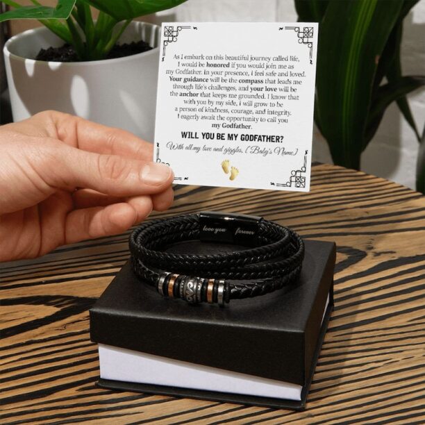 Will You Be My Godfather Gifts, Godfather Bracelet from Godchild on Baptism, Godfather Proposal Gifts