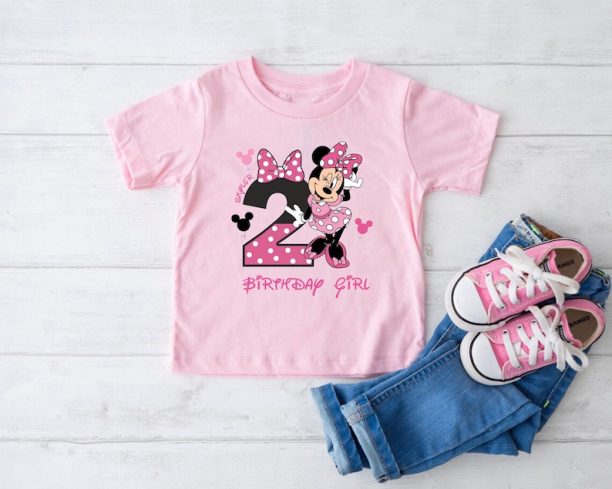 Minnie Mouse Birthday Girl Shirt, Disney Birthday Party, 2nd Birthday Gift, Disneyland Birthday Trip, Birthday Princess