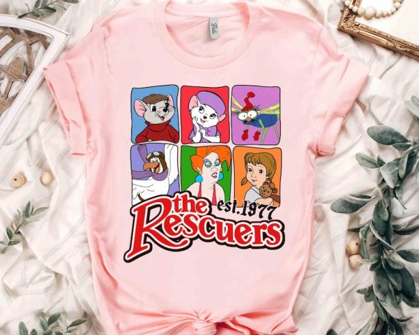 Disney The Rescuers Characters Group Shot Retro 1977 Shirt