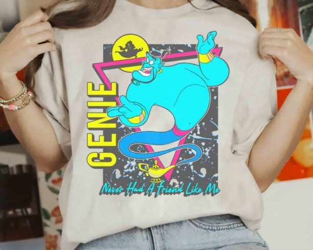 Disney Aladdin Retro Genie Never Had A Friend Like Me Shirt