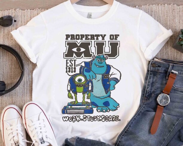 Disney Pixar Monsters University Mike Sulley Work Study Scare Shirt