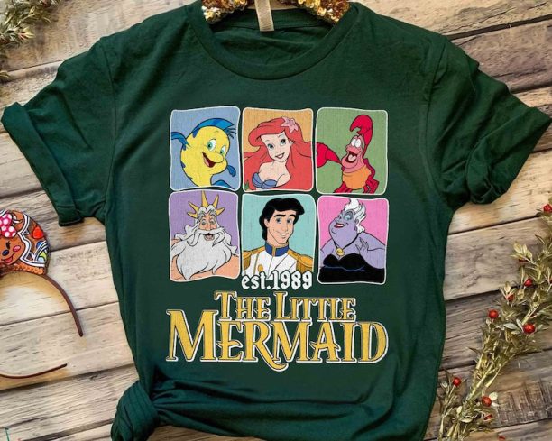 Disney The Little Mermaid Characters Group Shot 1989 Shirt