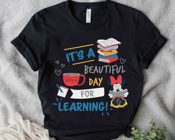 Cute Disney Minnie Mouse Beautiful Day For Learning Teacher’s Day Shirt