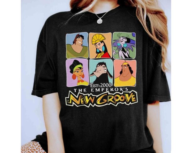 Emperor's New Groove Characters Group Shot Shirt, Disney Kuzco Yzma Kronk Tee