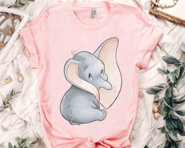 Disney Cute Dumbo Simple Portrait Retro Shirt