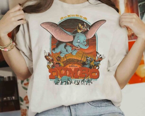 Disney 100 Anniversary Cute Dumbo Artists Series Retro Shirt