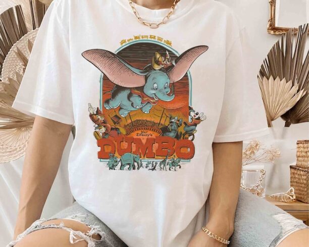 Disney 100 Anniversary Cute Dumbo Artists Series Retro Shirt