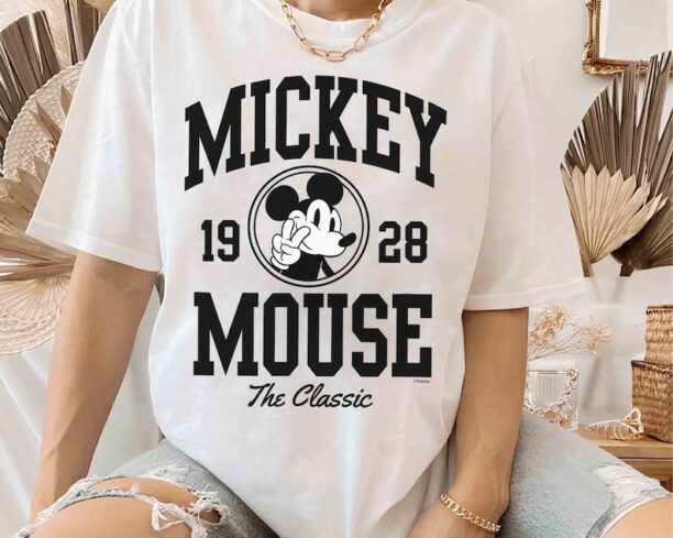 Vintage Disney Mickey Mouse 1928 Collegiate Classic Shirt