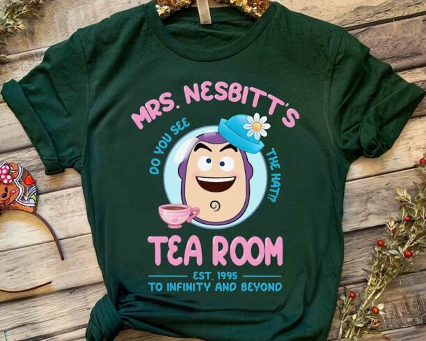 Buzz Lightyear Mrs Nesbitt’s Tea House To Infinity And Beyond Shirt, Disney Toy Story Tee