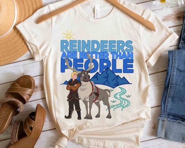 Disney Frozen Group Shot Reindeer Are Better Than People Shirt