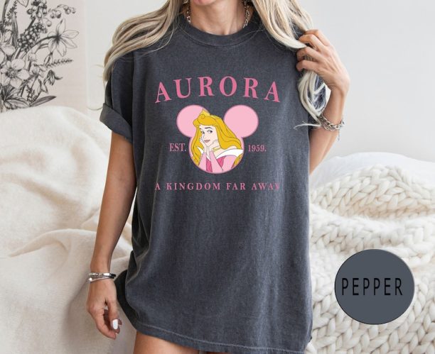 Aurora Comfort Colors® Disney Princess Shirt, Est. 1959 Princess Aurora Tee Disney Character Shirt, Disney Trip Shirt