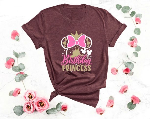 Disney Birthday Shirt, Birthday Princess Shirt, Minnie Birthday Princess Shirt, Birthday Girl Disney Shirt