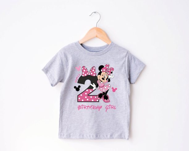 Minnie Mouse Birthday Girl Shirt, Disney Birthday Party, 2nd Birthday Gift, Disneyland Birthday Trip, Birthday Princess