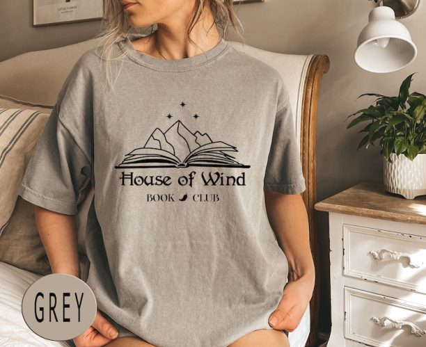 House Of Wind Comfort Colors® Book Shirt, Book Club, Book Gift, Book Lover Gift, Bookish Gift, Bookworm Gift