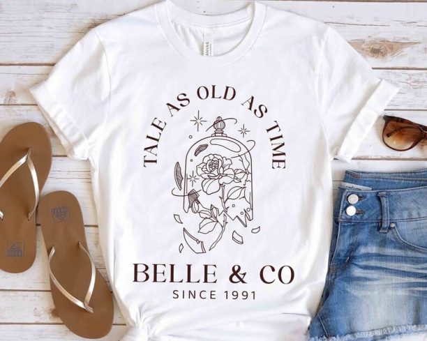 Disney Beauty and the Beast Tale As Old As Time Belle C&O 1991 Shirt