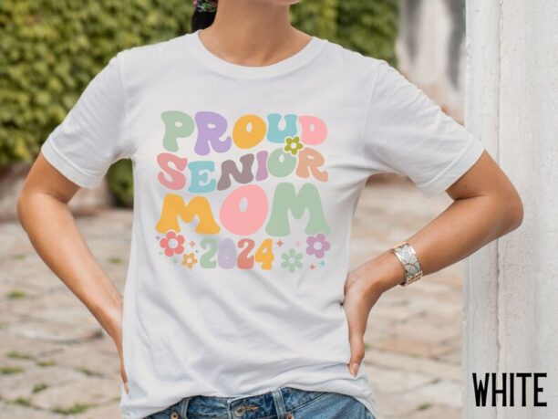 Senior Mom Shirt, Retro Class of 2024 Shirt, Proud Senior Mom Shirt, Senior 2024 Shirt, Graduation 2024, Gift for Mom