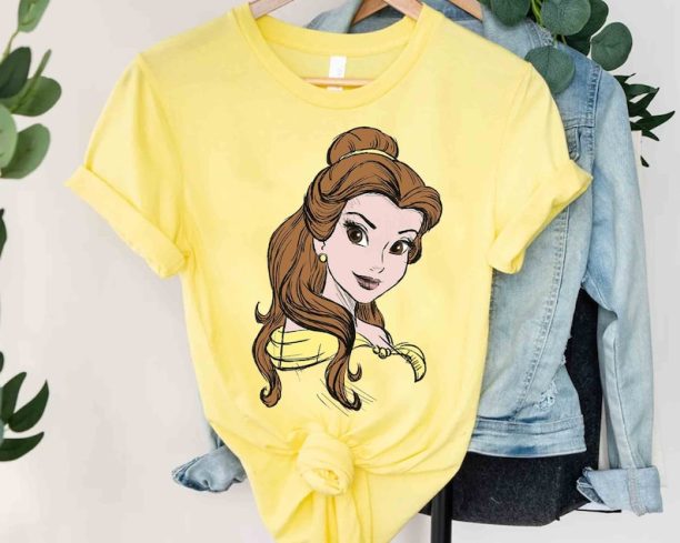 Disney Beauty & The Beast Belle Princess Ballgown Portrait Shirt