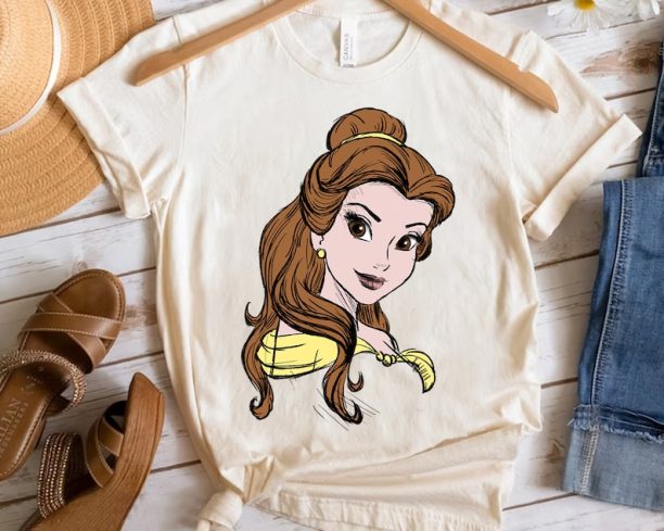 Disney Beauty & The Beast Belle Princess Ballgown Portrait Shirt