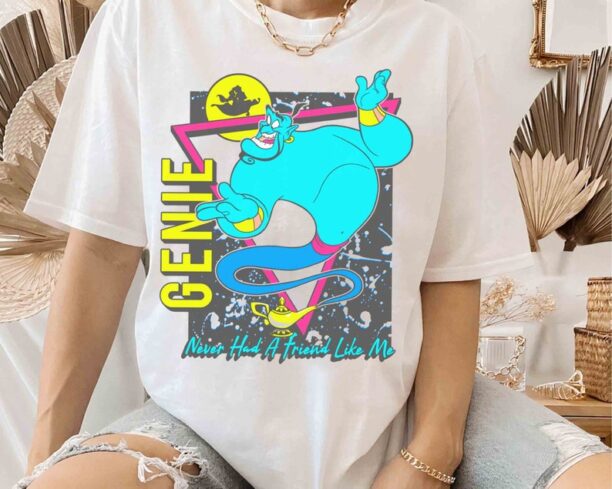 Disney Aladdin Retro Genie Never Had A Friend Like Me Shirt