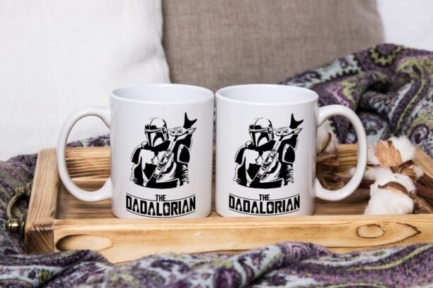 The Dadalorian Mug, Mandalorian Mug, Star Wars Mug, Baby Yoda Mug, The Mandalorian Cup, Baby Yoda Cup