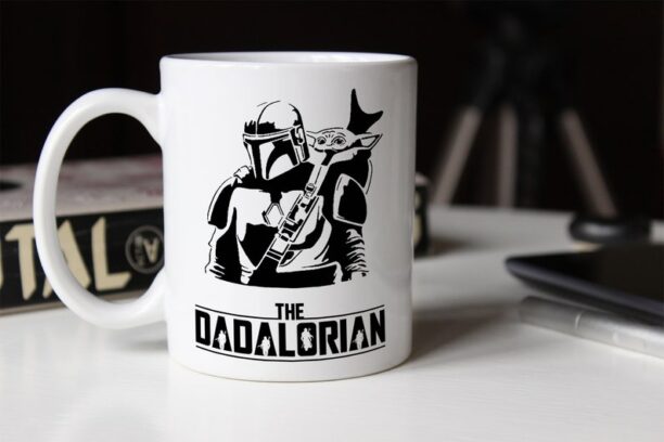 The Dadalorian Mug, Mandalorian Mug, Star Wars Mug, Baby Yoda Mug, The Mandalorian Cup, Baby Yoda Cup