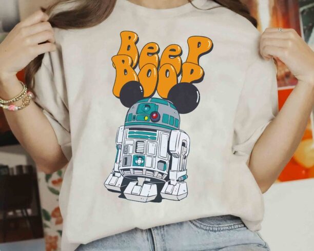 Star Wars Cute Droid R2-D2 Beep Boop Costume Mickey Ears Shirt