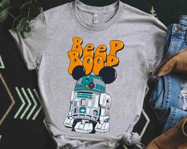 Star Wars Cute Droid R2-D2 Beep Boop Costume Mickey Ears Shirt