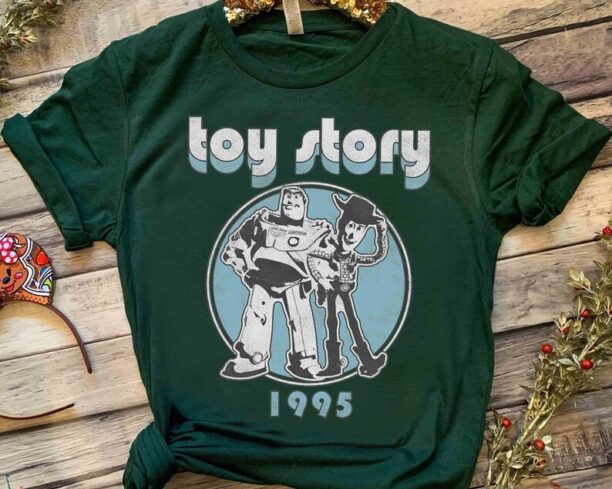 Disney Pixar Toy Story Buzz Lightyear & Woody Portrait Retro Shirt