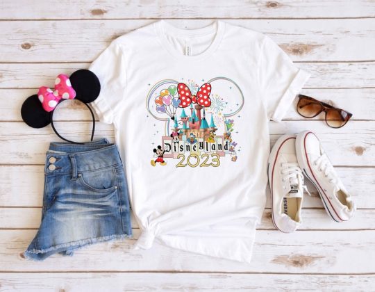 Disneyland 2023 Family Matching Shirt, Disney Mickey Minnie Ears Tshirts, Disney Family Trip Shirts