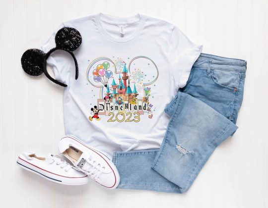 Disneyland 2023 Family Matching Shirt, Disney Mickey Minnie Ears Tshirts, Disney Family Trip Shirts