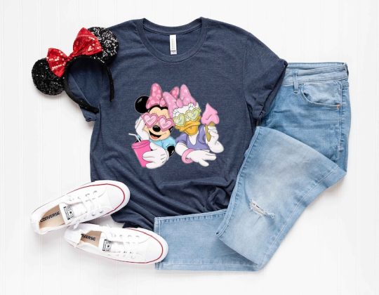 Minnie and Daisy Summer Vibes Shirt, Disney Besties Shirts, Disney Shirt for Women, Disneyland Best Friends Shirts