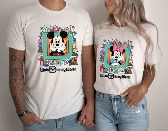 Retro Mickey Minnie Walt Disney World Shirt, Disney Couple Shirts, Walt Disney World Shirt, Disneyworld Shirt