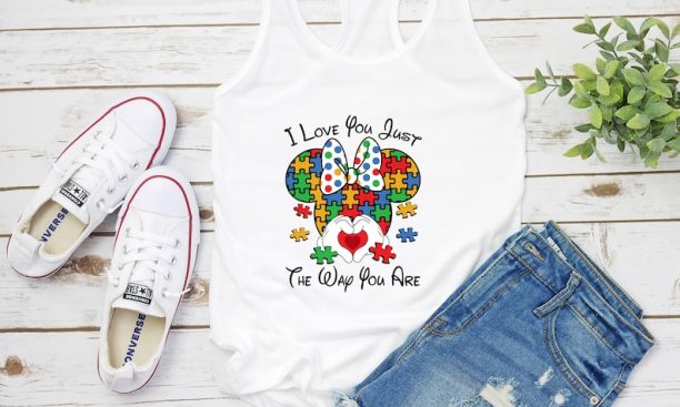 I Love You Just The Way You Are Tee, Autism Awareness Mickey Minnie Shirt, Autism Shirt, Autism Disney Shirt