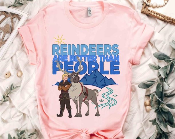 Disney Frozen Group Shot Reindeer Are Better Than People Shirt